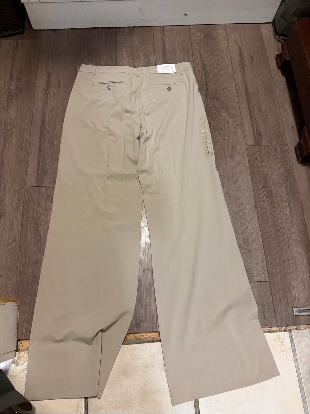 GAP Women's Wide-Leg Trousers in Light Beige